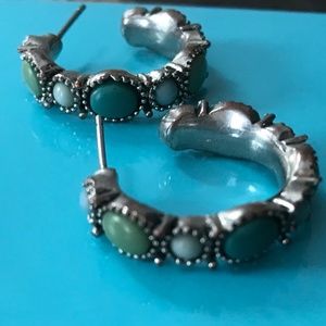 Rare Mexican Silver and Turquoise Earrings